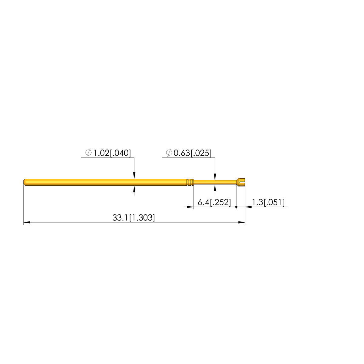 Ingun GKS-075 319 120 A 1000, Cupped Tip, 75mil