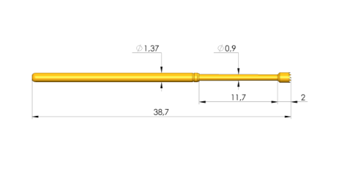 Ingun GKS-135 306 150 A 1500 Probe, Crown Tip, 100mil