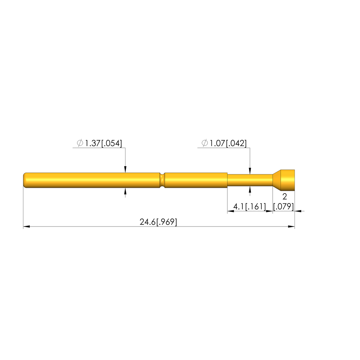 Ingun GKS-002 303 191 A 1800, Cupped Tip, 100mil