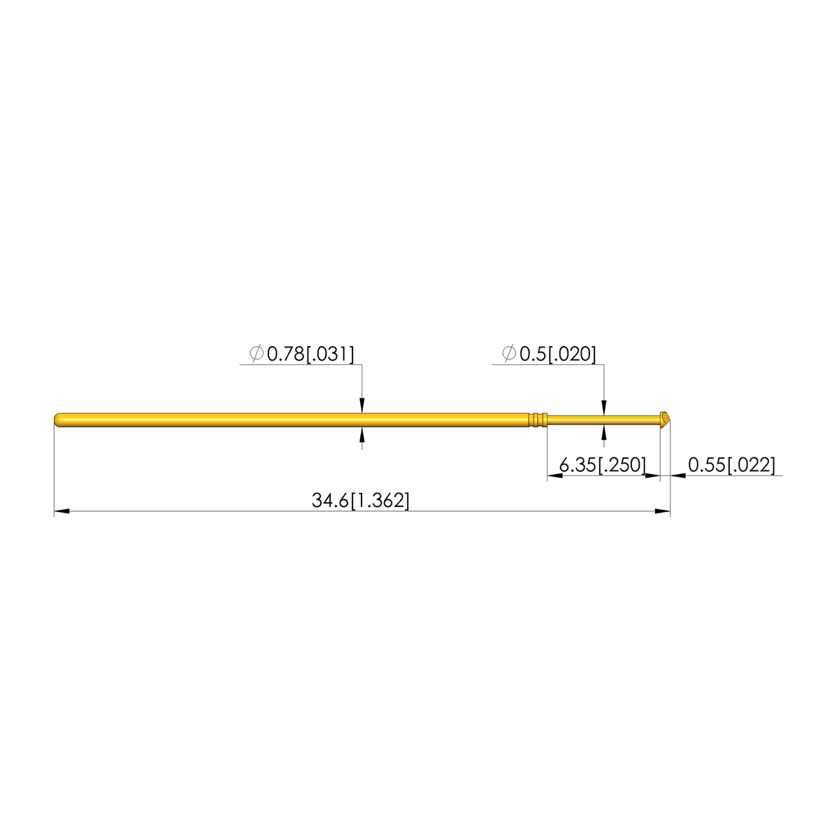 Ingun GKS-550 307 090 A 1500 Probe, Chisel Tip, 50mil