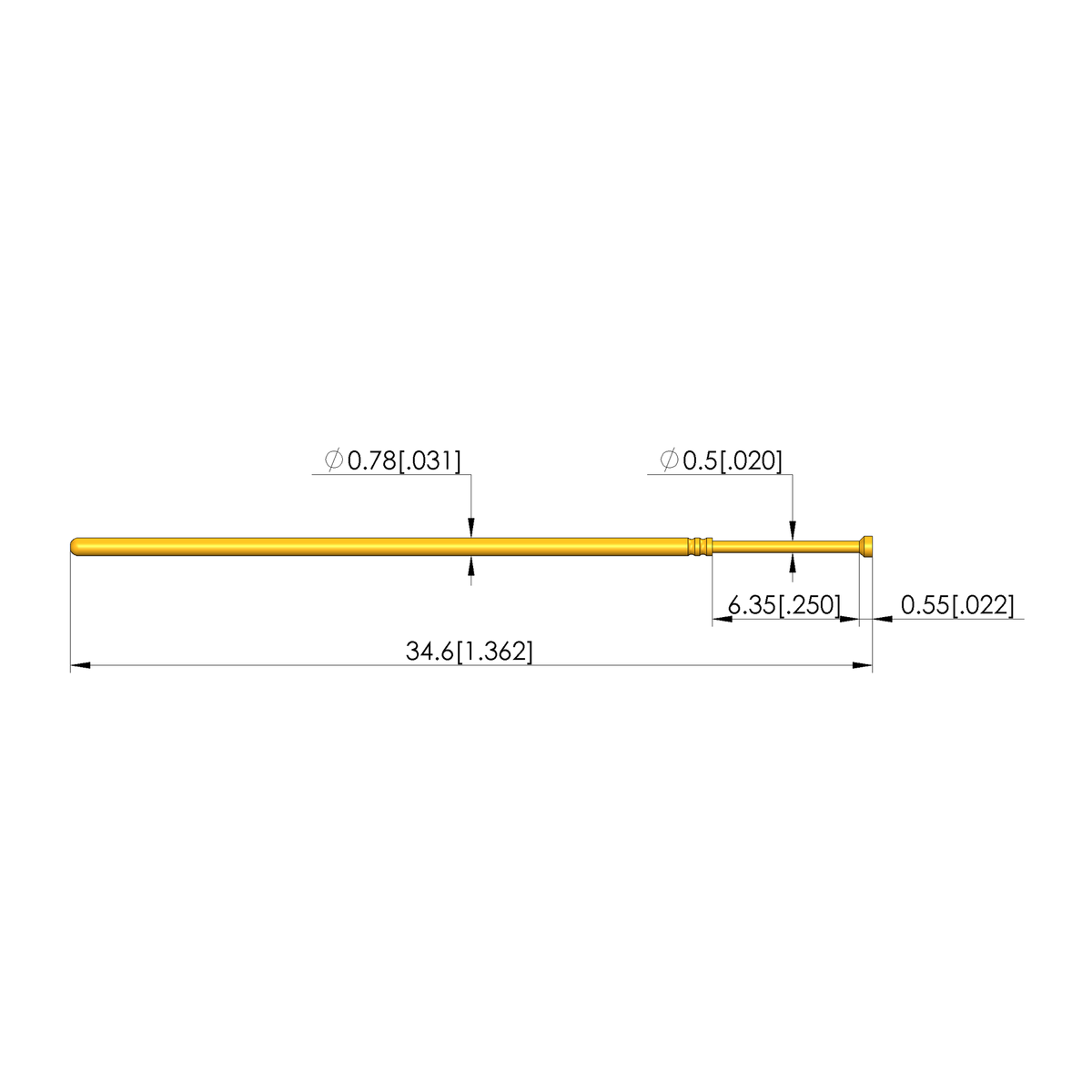 Ingun GKS-550 303 090 A 1500, Cupped Tip, 50mil