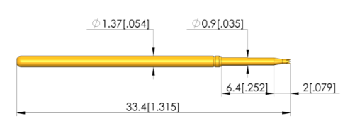 Ingun GKS-100 214 050 A 1000, Crown Tip, 100mil