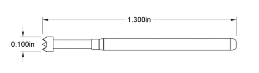 QA Tech 125-PRG2509S, Crown Tip, 125mil