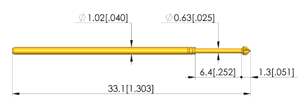 Ingun GKS-075 217 120 A 1500 Probe, Star Tip, 75mil