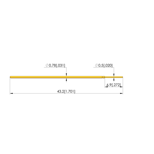 Ingun GKS-050 305 050 A 1500 Probe, Radius Tip, 50mil
