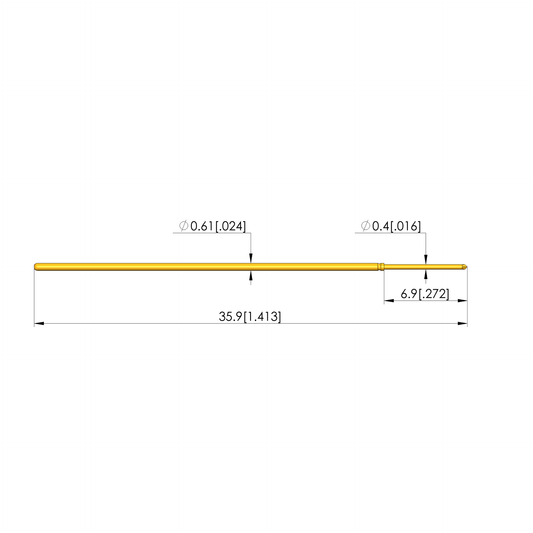 Ingun GKS-040 297 040 A 0800 Test Probe, Needle Tip, 40mil