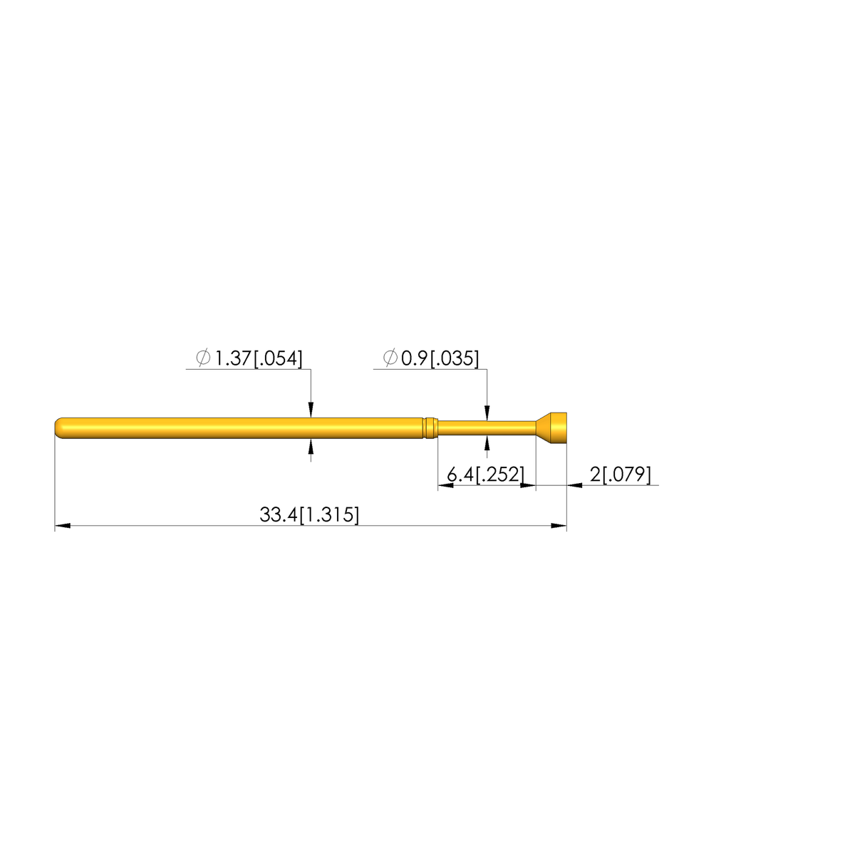 Ingun GKS-100 303 200 A 2000, Cupped Tip, 100mil