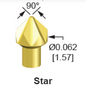 QA Tech 100-PRN2506S, Star Tip, 100mil