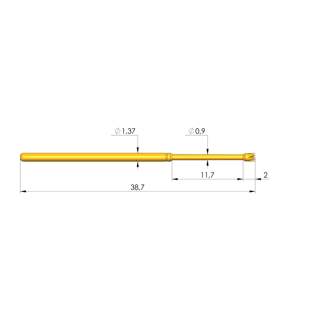 Ingun GKS-135 225 130 A 1500, Crown Tip, 100mil