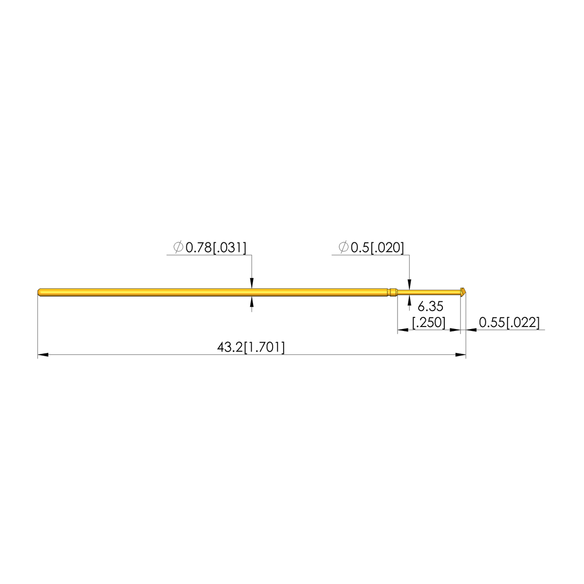 Ingun GKS-050 307 090 A 1000, Chisel Tip, 50mil