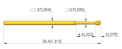 Ingun GKS-100 225 150 A 1500, Crown Tip, 100mil