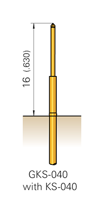 Ingun GKS-040 207 040 A 1500 Probe, Crown Tip, 40mil