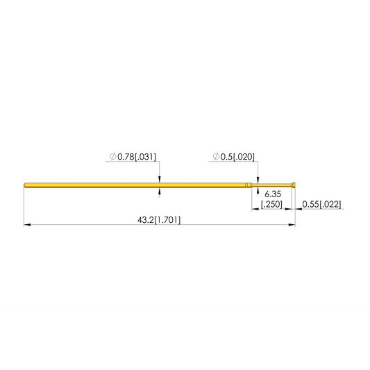 Ingun GKS-050 303 090 A 1000 Probe, Cupped Tip, 50mil