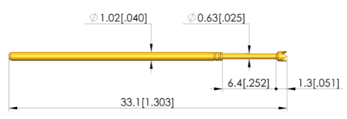 Ingun GKS-075 204 115 A 1000, Crown Tip, 75mil