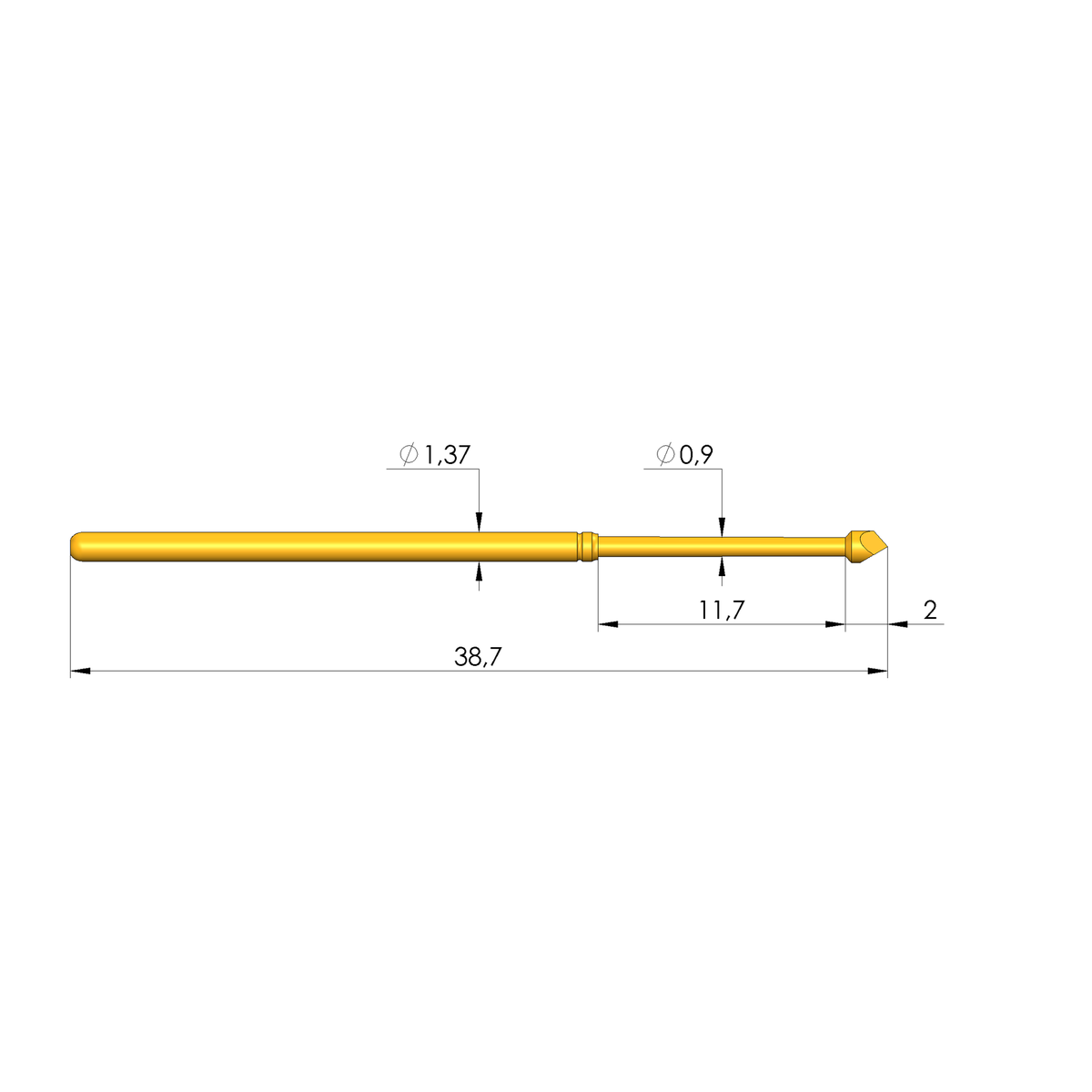 Ingun GKS-135 307 150 A 1500, Chisel Tip, 100mil