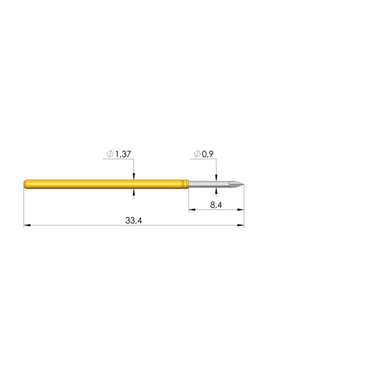 Ingun E-100 291 090 E 3000 Test Probe, Needle Tip, 100mil