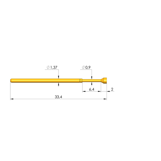 Ingun GKS-100 303 200 A 1000 Probe, Cupped Tip, 100mil