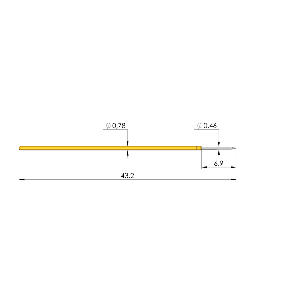 Ingun E-050 270 026 E 2000 Probe, Needle Tip, 50mil