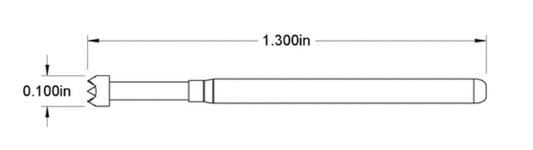 QA Tech 125-PRG2509S, Crown Tip, 125mil