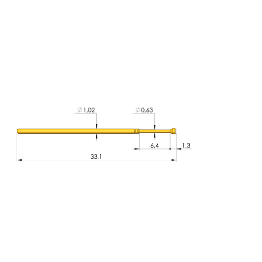Ingun GKS-075 306 120 A 1000 Test Probe, Crown Tip, 75mil