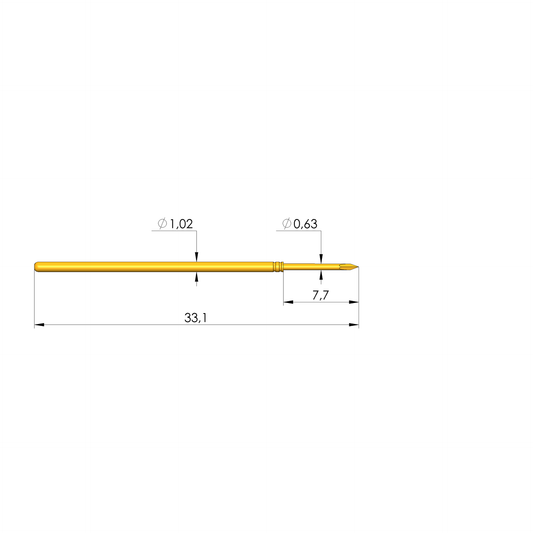Ingun E-075 201 064 A 2800 Test Probe, Needle Tip, 75mil