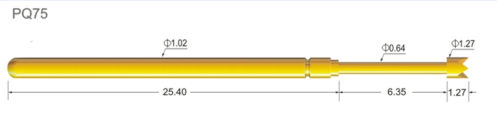 Centalic PQ75-A-4GG Test Probe, Cupped Tip